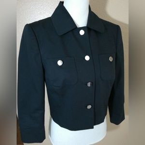 Brooks Brothers Cropped Blazer Four Button Size 14 Career women 4 button